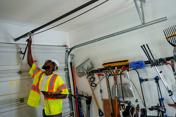 Professional Garage Door Panel Replacement technician working in Boone County County, NE